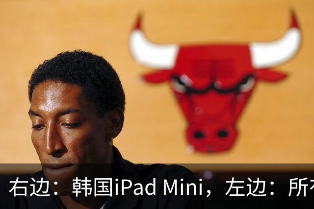右边：韩国iPad Mini，左边：所有其他国家的iPad Mini